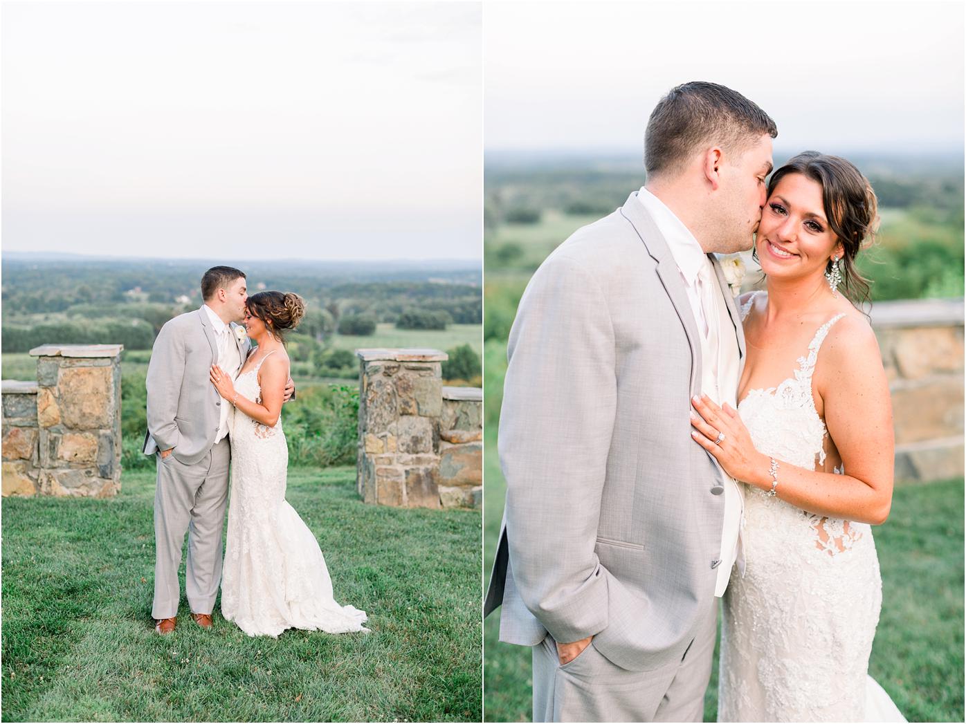 Bride and groom portraits at the Stable at Bluemont Vineyard wedding